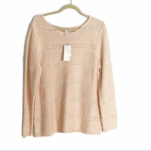 🟢Chico’s Sweetheart Bateau Knit Sweater Size 3